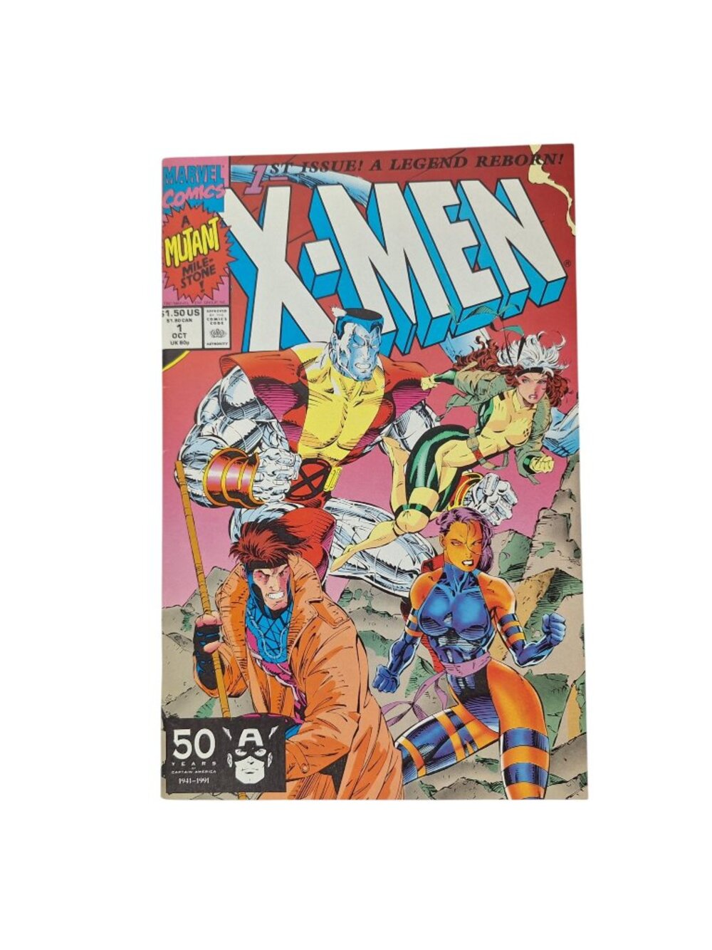 Vintage 1991 Marvel X-Men 1 Comic Book Jim Lee Cover A Rogue Gambit Colossus 90s